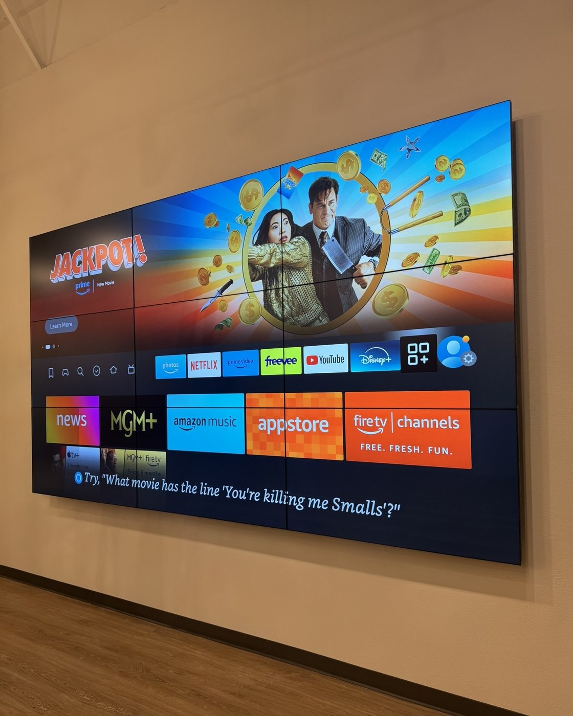 Office · nine-screen video wall