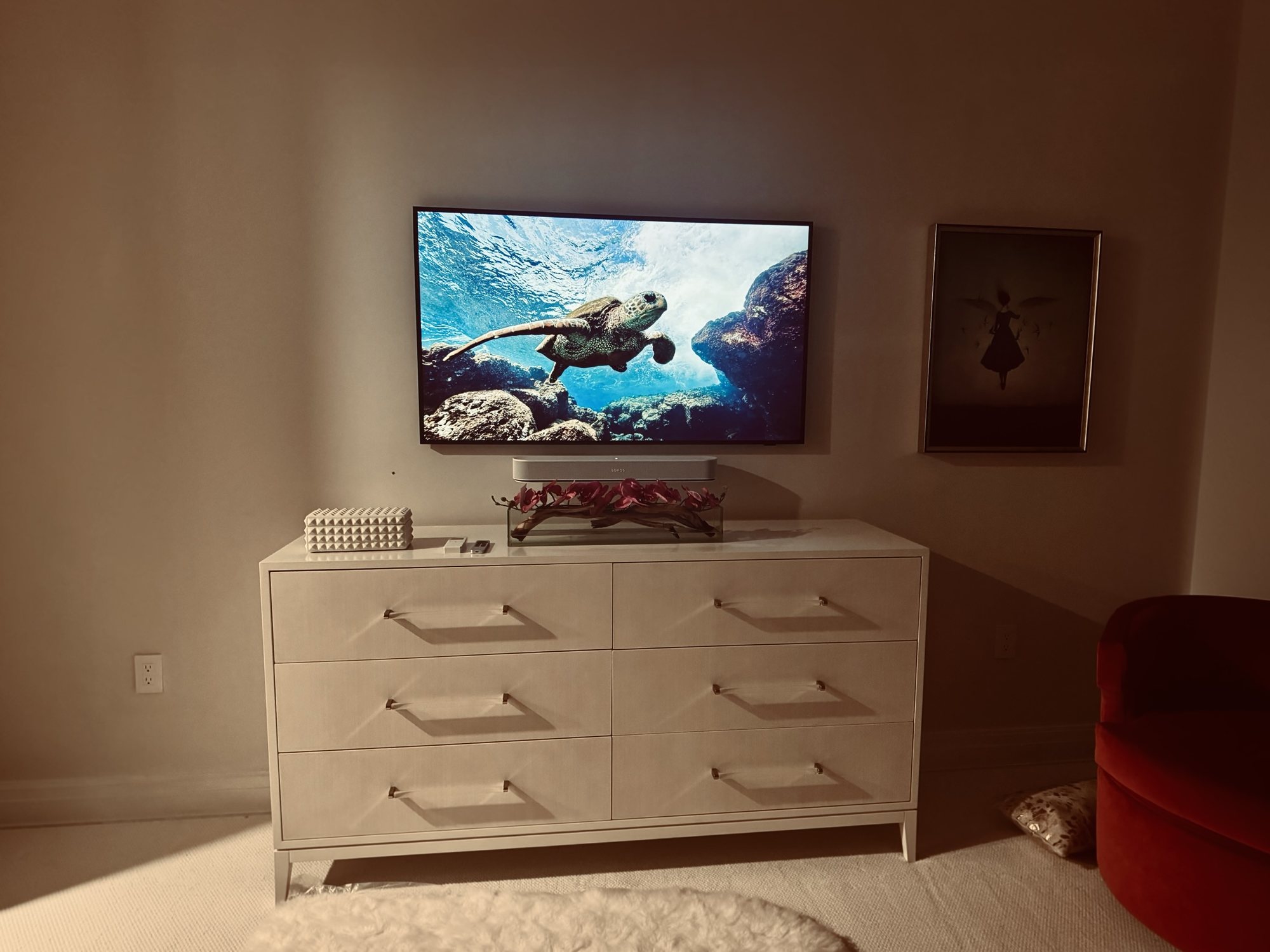 Bedroom · display + soundbar
